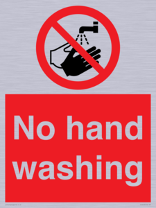 No hand washing